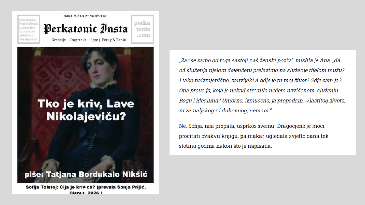 Tatjana Bordukalo Nikšić o djelu “Čija je krivica?”