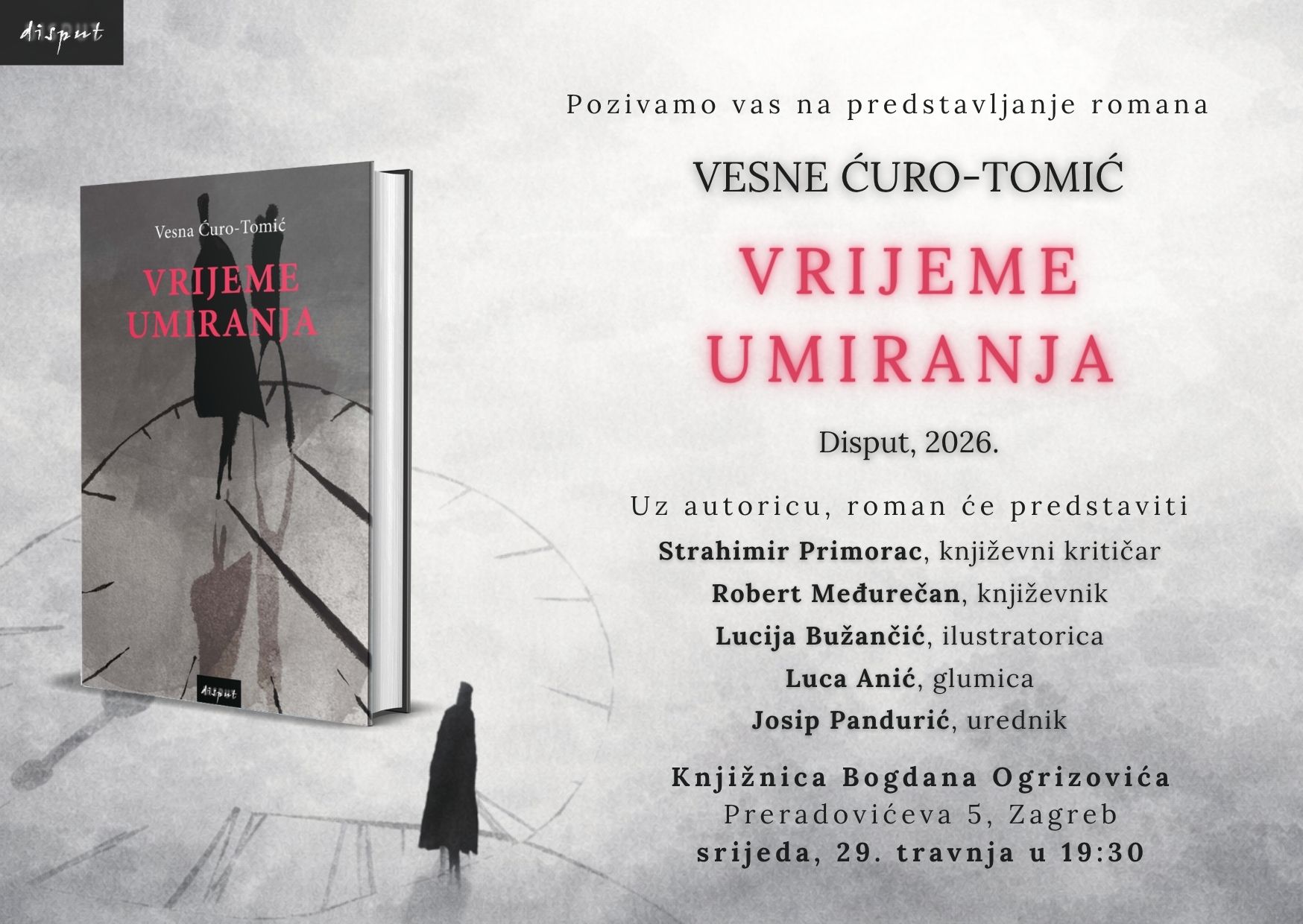 Predstavljanje knjige “Umiranje vremena” Vesne Ćuro-Tomić
