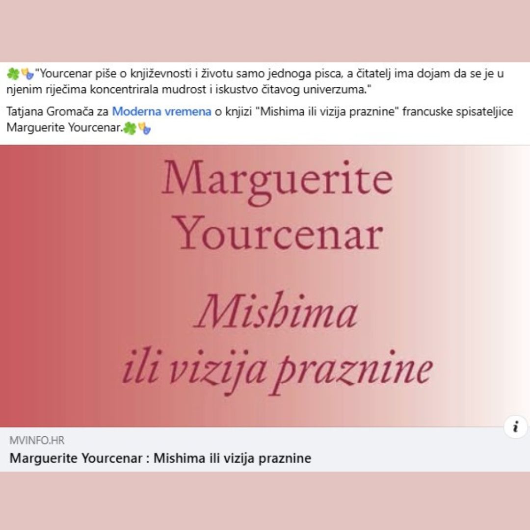 O knjizi “Mishima ili vizija praznine”